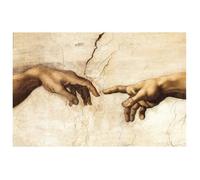 Legendarte - Tableau, Impression Sur Toile - La Création D'Adam (Détail) Michelangelo Buonarroti cm. 60x90