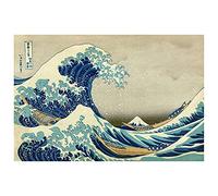 Legendarte - Tableau, Impression Sur Toile - La Grande Vague De Kanagawa Katsushika Hokusai cm. 80x120