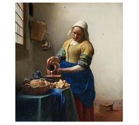 Legendarte - Tableau, Impression Sur Toile - La Laitière Jan Vermeer cm. 80x90