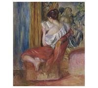 Legendarte - Tableau, Impression Sur Toile - La Liseuse - Pierre Auguste Renoir cm. 50x60