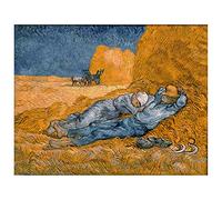 Legendarte - Tableau, Impression Sur Toile - La Méridienne Ou La Siesta Vincent Van Gogh cm. 50x60