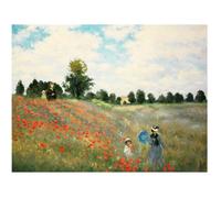 Legendarte - Tableau, Impression Sur Toile - Le Champ Des Coquelicots Claude Monet cm. 40x50