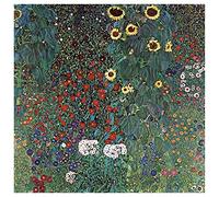 Legendarte - Tableau, Impression Sur Toile - Le Jardin Aux Tournesols Gustav Klimt cm. 90x90