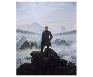 Legendarte - Tableau, Impression Sur Toile - Le Voyageur Contemplant Une Mer De Nuages Caspar David Friedrich cm. 50x60