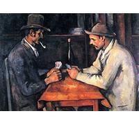 Legendarte Tableau, Impression sur Toile - Les Joueurs De Cartes Paul Cézanne - cm. 80x110