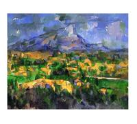 Legendarte - Tableau Impression Sur Toile - Mont Sainte-Victoire Paul Cézanne cm. 60x75