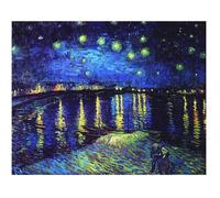 Legendarte - Tableau, Impression Sur Toile - Nuit Étoilée Sur Le Rhone Vincent Van Gogh cm. 40x50