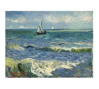 Legendarte - Tableau Impression Sur Toile - Paysage Marin Près Des Saintes-Maries-De-La-Mer - Vincent Van Gogh cm. 60x80
