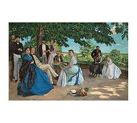 Legendarte - Tableau, Impression Sur Toile - Réunion De Famille Frédéric Bazille cm. 50x70