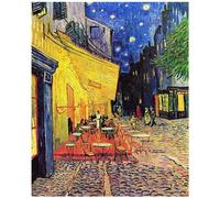 Legendarte - Tableau Impression Sur Toile - Terrace Du Café Le Soir Vincent Van Gogh cm. 50x70