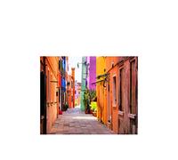 Legendarte -Tableau, Impression Sur Toile - Vivacité À Burano, L'Ile Colorée cm. 80x100