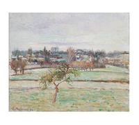 Legendarte - Tableau, Impression Sur Toile - Vue De L'Atelier De L'Artiste À Éragny - Camille Pissarro cm. 60x75