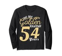 Legendary 54 Year golden Marriage anniversary Crew Men Women Manche Longue