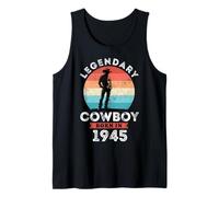 Legendary Cowboy Born in 1945, 80th Birthday Homme Débardeur