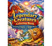 Legendary Creatures Coloring Book: Dragons, Unicorns and Winged Beasts from Myth and Magic: A Magical Fantasy Coloring Adventure Filled with Dragons ... Lions and Legendary Beasts from Ancient Myths