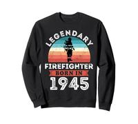 Legendary Firefighter Born in 1945, 80th Birthday Homme Sweatshirt