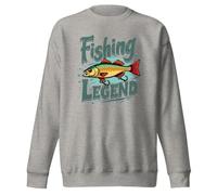 Legendary Fishing Enthusiast Graphic Sweatshirt unisexe pour adulte, Anthracite, S