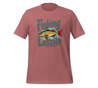 Legendary Fishing Enthusiast Graphic T-shirt unisexe pour adulte, mauve, S