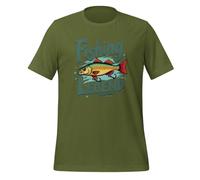 Legendary Fishing Enthusiast Graphic T-shirt unisexe pour adulte, vert olive, XXL