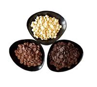 Legendary - it's all about beans CALLETS NOIR/LAIT/BlANC 3 x 0.25 Kg - pastilles drops de chocolat belge pour fondue, comme boisson
