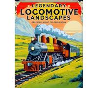 Legendary Locomotive Landscapes Grayscale Adult Coloring Book: Includes 38 Realistic Train Scenes with Steam Engines, Rail Tracks and Industrial ... Transport Art and Vintage Machinery