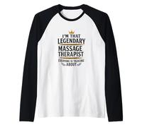 Legendary Massage Therapist Crown Leopard Accent Graphic Manche Raglan