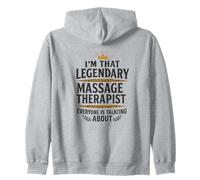 Legendary Massage Therapist Crown Leopard Accent Graphic Sweat à Capuche