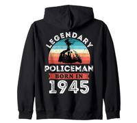 Legendary Policeman Born in 1945, 80th Birthday Homme Sweat à Capuche