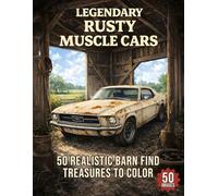 Legendary Rusty Muscle Cars Coloring Book: A Collection of Realistic Abandoned and Weathered Muscle Cars Featuring Clean Line Art, Classic Designs, and Forgotten Automotive Legends for Adults