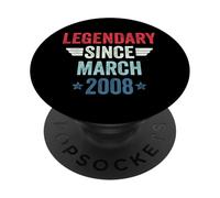 Legendary Since March 2008 PopSockets PopGrip Adhésif
