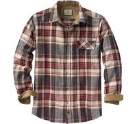 Legendary Whitetails Buck Camp Chemise décontractée boutonnée à Manches Longues en Flanelle et Poignets en Velours côtelé pour Homme, Plaid en Bois de cèdre, Taille L