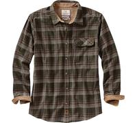 Legendary Whitetails Buck Camp Chemise décontractée boutonnée à Manches Longues en Flanelle et Poignets en Velours côtelé pour Homme, Plaid forêt, Taille 3XL