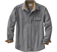 Legendary Whitetails Buck Camp Chemise décontractée boutonnée à Manches Longues en Flanelle et Poignets en Velours côtelé pour Homme, Gris Anthracite chiné, Taille S