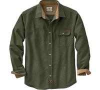 Legendary Whitetails Buck Camp Chemise décontractée boutonnée à Manches Longues en Flanelle et Poignets en Velours côtelé pour Homme, armée, Taille 4XL Hauteur