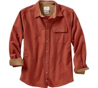 Legendary Whitetails Buck Camp Flannel, Long Sleeve Heather Button Down for Men Casual Shirt with Corduroy Cuffs Chemise à Bouton Bas, Bruyère de Bois de Grange, M Homme
