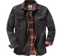 Legendary Whitetails Flannel Lined Shirt Jacket Waxed Cotton Water Resistant Veste, Tarmac, M Homme