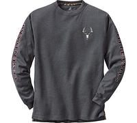Legendary Whitetails T-Shirt atypique à Manches Longues pour Homme, Gris Anthracite chiné, Taille XL