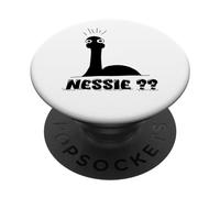 Légende cryptozoologique cryptique du Monstre drôle de Nessie Loch Ness PopSockets PopGrip Adhésif
