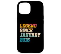 Légende de 10 Ans Depuis Janvier 2016 Vintage 10e Anniversaire Coque pour iPhone 15