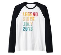 Légende de 12 ans depuis juillet 2013 Vintage 12e anniversaire Manche Raglan