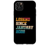 Légende de 4 Ans Depuis Janvier 2022 Vintage 4e Anniversaire Coque pour iPhone 11 Pro Max