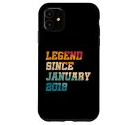 Légende de 8 Ans Depuis Janvier 2018 Vintage 8e Anniversaire Coque pour iPhone 11