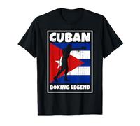 Légende de boxe cubaine avec drapeau pour Boxer Cuba T-Shirt