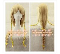 Légende de Zelda Twilight Princess Cosplay perruque brun doré tresses 2 style postiche Anime Costume jeu de rôle perruque Pelucas + perruque C doré