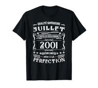 Légende Depuis Juillet 2001 25e Anniversaire déco Cadeau T-Shirt