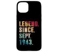 Légende des Cadeaux Vieille de 82 Ans Depuis Septembre 1943 82e Anniversaire Coque pour iPhone 15 Plus