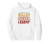 Légende du Roller Hockey Sweat à Capuche, Unisexe pour Adultes, Blanc, S