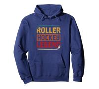Légende du Roller Hockey Sweat à Capuche, Unisexe pour Adultes, Bleu Marine, M