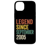 Légende du Style Vintage Depuis Septembre 2005, Anniversaire rétro Coque pour iPhone 14 Plus