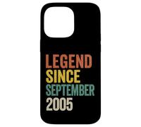 Légende du Style Vintage Depuis Septembre 2005, Anniversaire rétro Coque pour iPhone 14 Pro Max